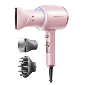 Pink Hair Dryer with Diffuser Attachment